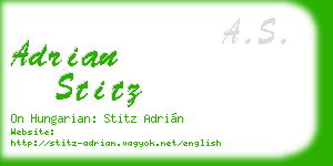 adrian stitz business card